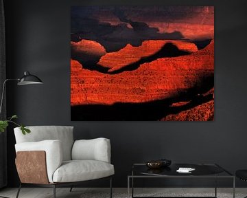 Levendige Grand Canyon South Rim zonsondergang van Tammy Winand Arts