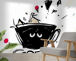 Voorbeeld van het werk in een kamer