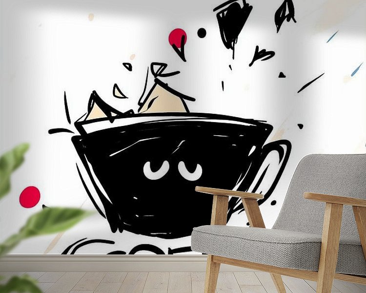 Voorbeeld van het werk in een kamer