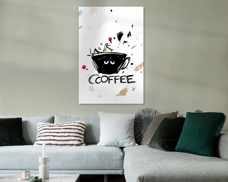 Voorbeeld van het werk in een kamer