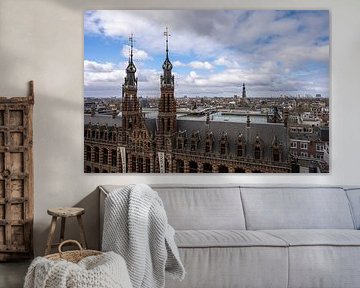 Skyline der Westseite von Amsterdam von Peter Bartelings