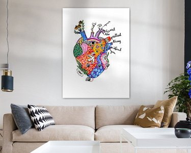 Voorbeeld van het werk in een kamer