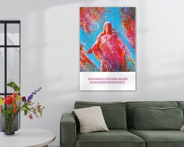Vrolijk Pasen voor alle mensen van deze wereld. van Jonathan Schöps | UNDARSTELLBAR.COM — Visuele gedachten over God