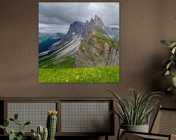 Seceda bergen dramatische kliffen in de Dolomieten