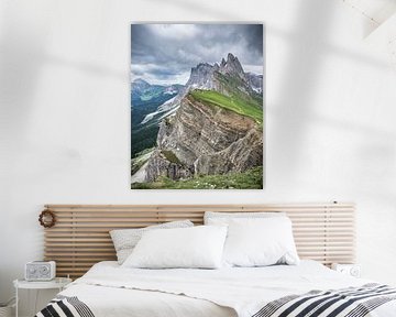 Seceda bergen dramatische kliffen in de Dolomieten