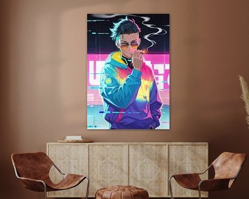 Mannelijke Anime Cyberpunk Rokers van MIROKKU