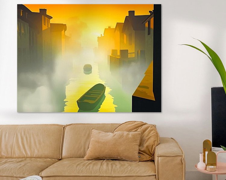 Voorbeeld van het werk in een kamer