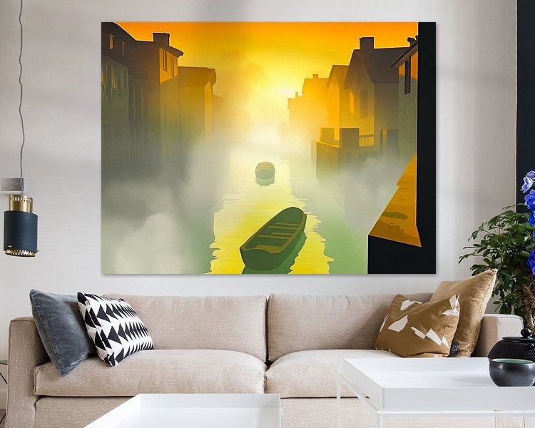 Voorbeeld van het werk in een kamer