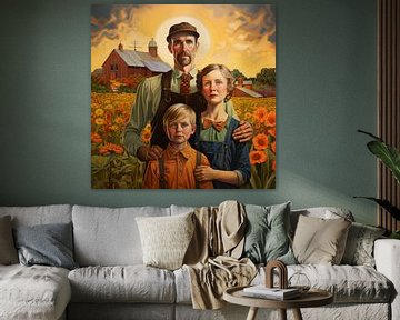 Famer Family American Dream Flower Field Cohesion by gm_designs