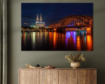 Cologne in the Blue Hour: The Cathedral and the Hohenzollernbrücke by Bart Ros