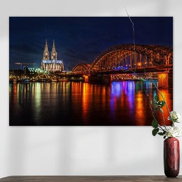 Cologne in the Blue Hour: The Cathedral and the Hohenzollernbrücke by Bart Ros