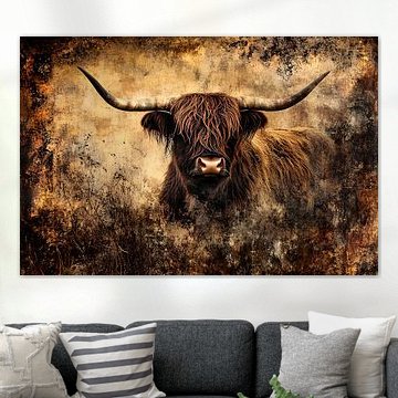 Highlander écossais aux couleurs de l'automne