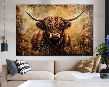 Schotse Hooglander in warme tinten van Art & Soul Creations