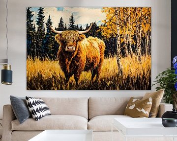 Schotse hooglander herfst landschap van Imperial Art House