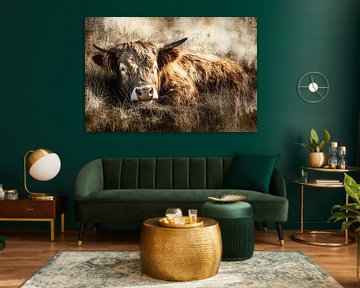 Rustende Schotse hooglander kunstfoto van Imperial Art House