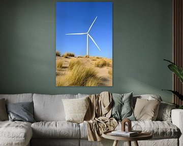 Windturbine op het strand