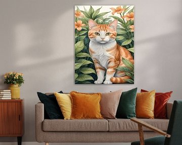 Cute Cat Art by Art Kingdom