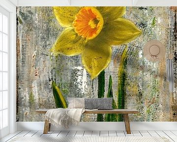 Bloeiende Narcis op een vroege lentedag van StudiJoannArt