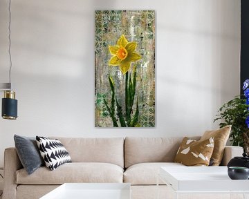 Bloeiende Narcis op een vroege lentedag van StudiJoannArt