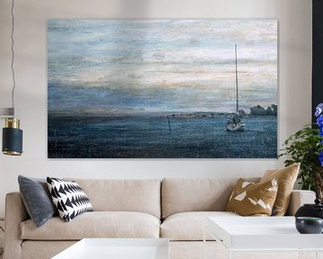 Sailing by a painted sky van Anita Snik-Broeken