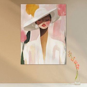 Modern portrait in pastel colours by Carla Van Iersel