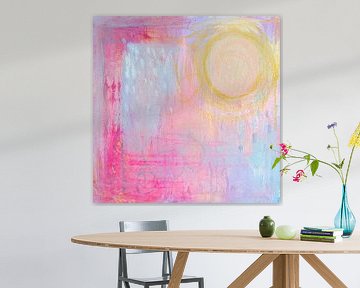Dromerige Harmonie – serie abstracte acrylkunst in zachte pasteltinten van Femke Bender