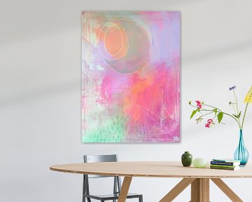 Dromerige Harmonie – serie abstracte acrylkunst in zachte pasteltinten van Femke Bender
