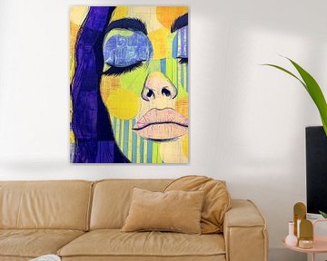 Dromerige Verfijning: Een Abstracte Portret van Emotie van But First Framing