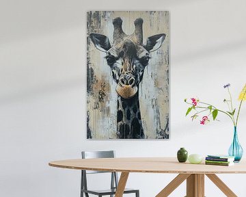 Portrait d'une girafe enchanteresse sur Danny van Eldik - Perfect Pixel Design