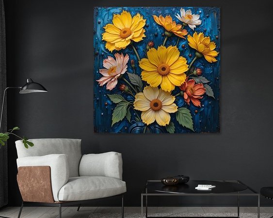 Voorbeeld van het werk in een kamer