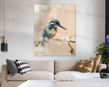 Ijsvogel met pastelkleur van OCEANVOLTA