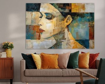 Vrouw Abstract | Vrouw Met Kleur van Kunst Kriebels