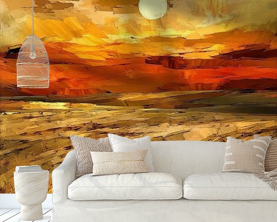 Voorbeeld van het werk in een kamer