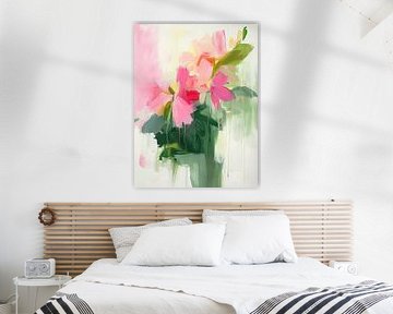 Bloemenkunst | Levendige Roze Bloemkunst van I ❤ Bloemen