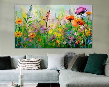 L'été ! Fleurs sauvages dans l'herbe sur Studio Pieternel