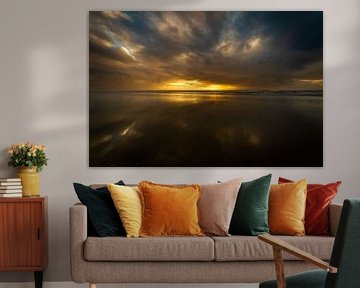 Coucher de soleil sur la côte Pacifique de l'Oregon sur Stefan Swiontek