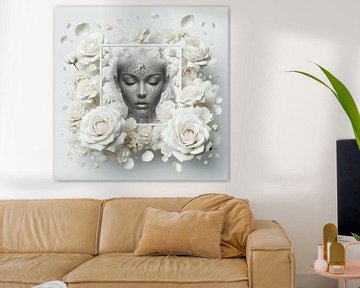De schoonheid van diamanten en witte rozen (3) van Segaspics