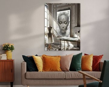 De schoonheid van diamanten en witte rozen in de modestudio van Segaspics