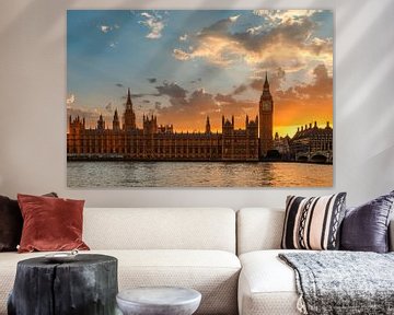 Houses of Parliament and Big Ben at sunset by Markus Lange