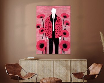 Popart fuchsia-jas