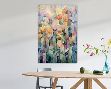 Klaprozen in abstracte setting van Imagine
