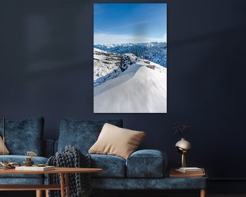 prachtig uitzicht op de Allgäuer Alpen zoals de Fellhorn in de winter van Leo Schindzielorz
