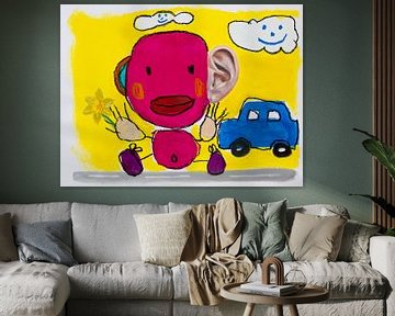 Das kann mein 5-Jähriger - blaues Auto (aus dem Originalbild) von QEIMOY