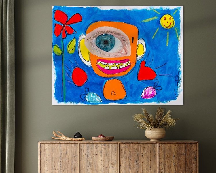Voorbeeld van het werk in een kamer