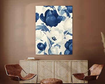 Tulips in Blue van Franka Poulain