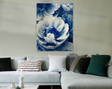 Floral blue van Franka Poulain