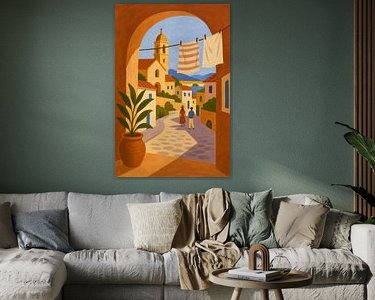 Voorbeeld van het werk in een kamer