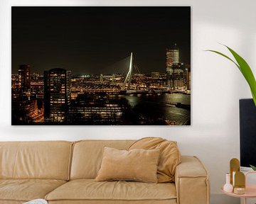Erasmusbrug by night van In Your Light Fotografie