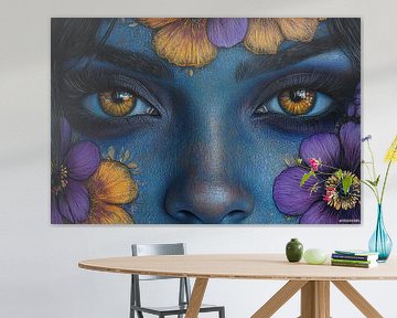 woman with flowers fantasy