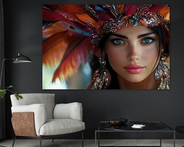 woman with flowers fantasy